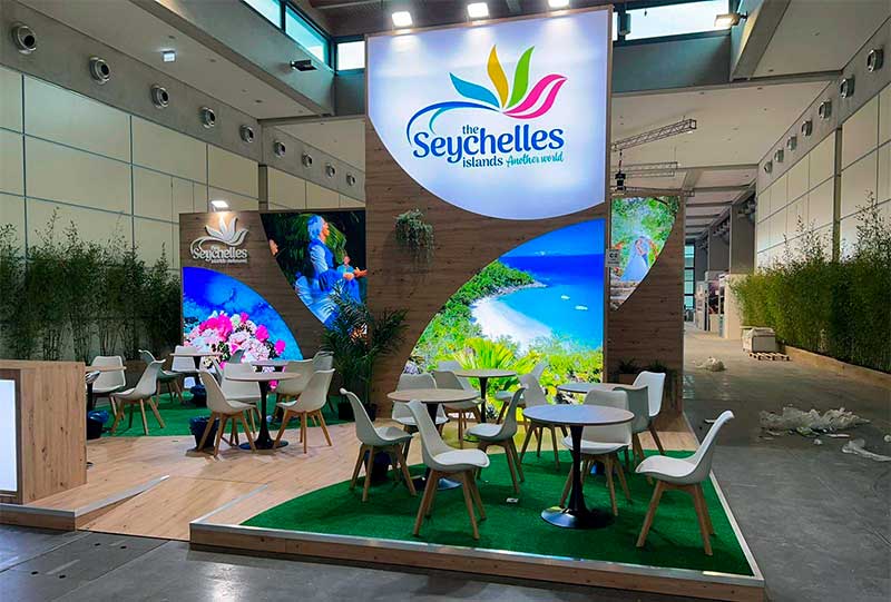 JJ Decoraciones destaca con su stand de las islas Seychelles en Rímini
